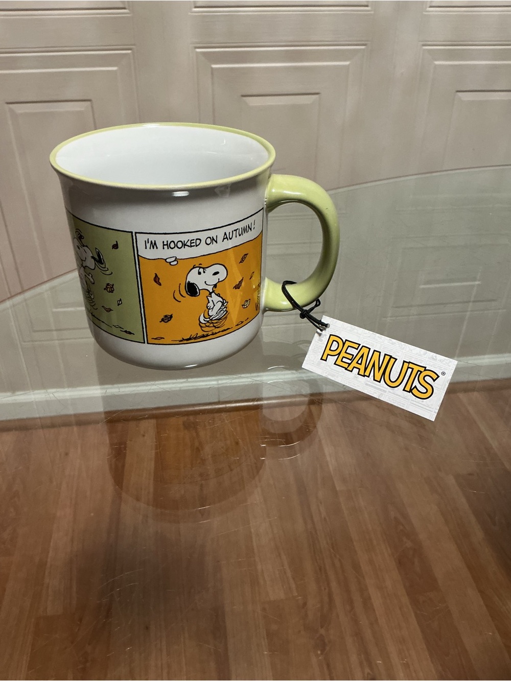 Brand New Peanuts Snoopy I'm Hooked On Autumn!21oz Mug By Gibson